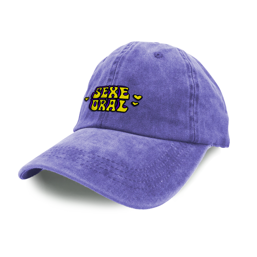 DAD HAT  PURPLE SEXE ORAL LOGO